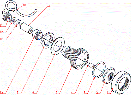 Лампа галогеновая в составе СПА-прожектора Pahlen (50Вт, 12В) (позиция 4)