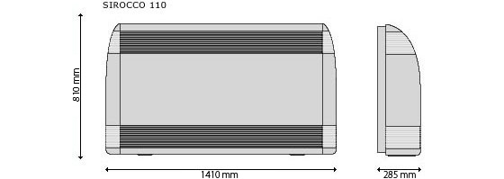 Габаритные размеры осушителя воздуха PSA SIROCCO-110 (4,6 л/ч) 1